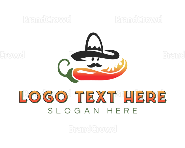 Mexican Chili Flame Logo