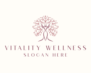 Woman Wellness Tree logo design