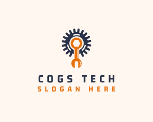 Industrial Wrench Cog logo design