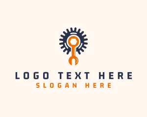 Industrial Wrench Cog Logo