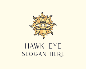 Sun Tarot Eye logo design