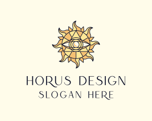 Horus - Sun Tarot Eye logo design