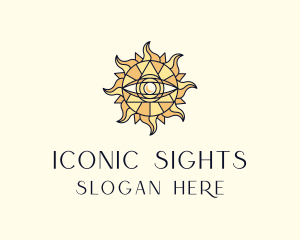 Sun Tarot Eye logo design