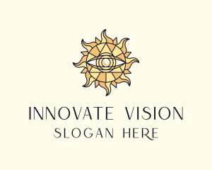 Visionary - Sun Tarot Eye logo design