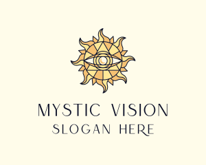 Sun Tarot Eye logo design