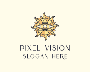 Sun Tarot Eye logo design