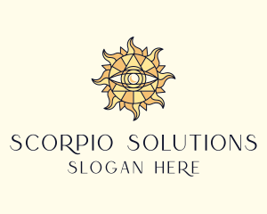 Sun Tarot Eye logo design