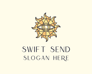 Sun Tarot Eye logo design