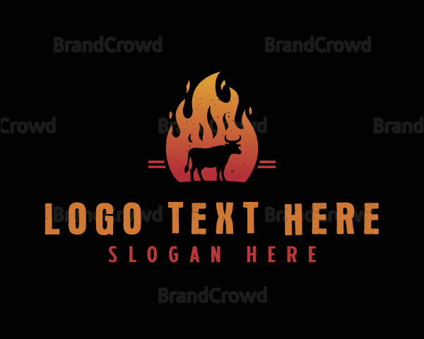 Roast Cow Barbecue Logo