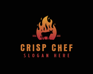 Roast Cow Barbecue logo design