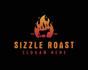 Roast - Roast Cow Barbecue logo design