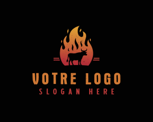 Roast - Roast Cow Barbecue logo design