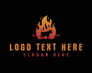 Roast Cow Barbecue Logo