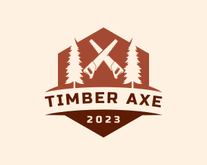 Pine Tree Saw Carpentry logo design