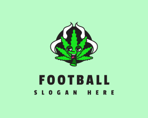 Urban - Cannabis Smoke Leaf logo design