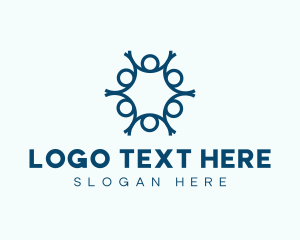 Social - Blue Human Outsourcing logo design