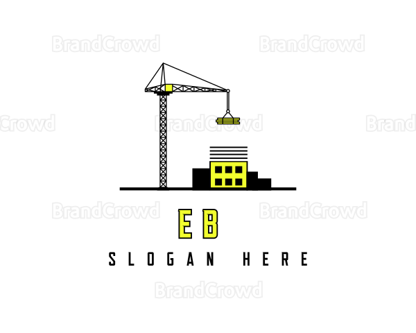 Construction Crane  Contractor Logo