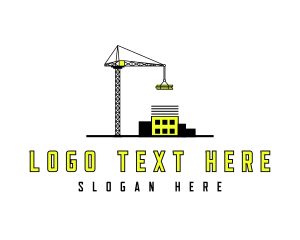 Condominium - Construction Crane  Contractor logo design