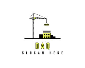 Construction Crane  Contractor Logo