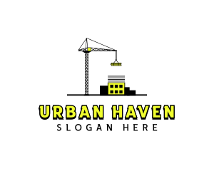 Construction Crane  Contractor logo design