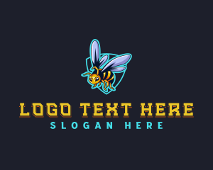 Shield - Bee Wings Shield logo design