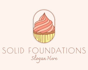 Bread Store - Sweet Bake Cupcake logo design