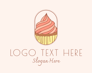Bread - Sweet Bake Cupcake logo design