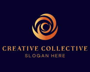 Creative Swirl Flame logo design