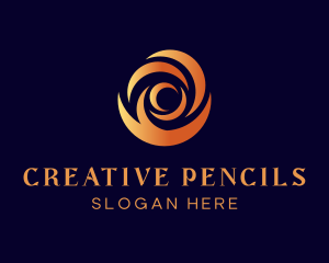 Creative Swirl Flame logo design