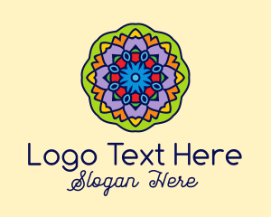 Coaster - Mandala Textile Art logo design