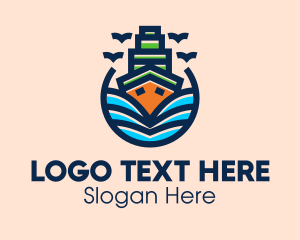 Explore - Big Boat Ship logo design