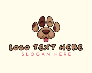 Paw Print - Dog Veterinary Pet logo design