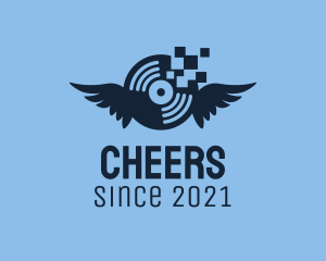 Producer - Blue Pixel Disc logo design
