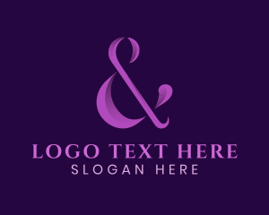 Calligraphy - Gradient Elegant Ampersand logo design