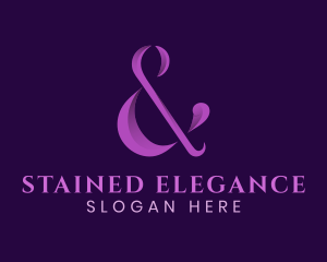 Gradient Elegant Ampersand logo design