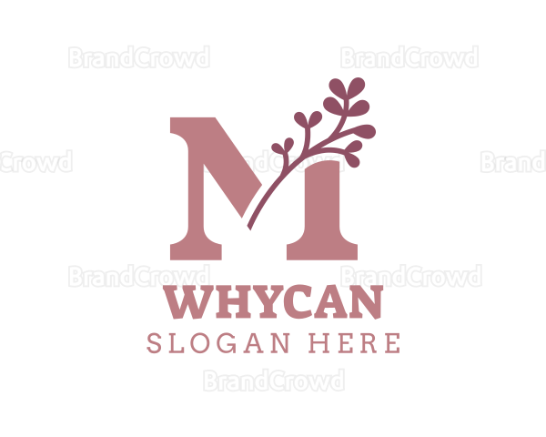 Elegant Leaf Letter M Logo