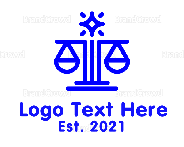 Blue Scale Libra Astrology Logo