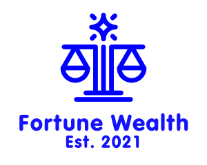 Fortune - Blue Scale Libra Astrology logo design