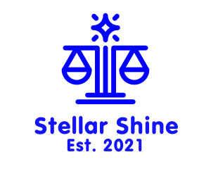 Blue Scale Libra Astrology logo design