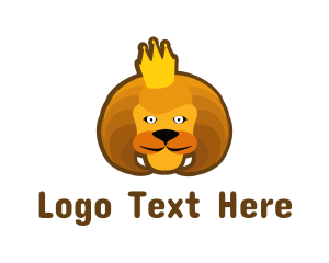 Funny - Royal Lion Cartoon logo design