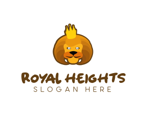 Royal Lion Cartoon logo design