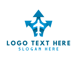 Airport - Arrow Travel Airplane logo design