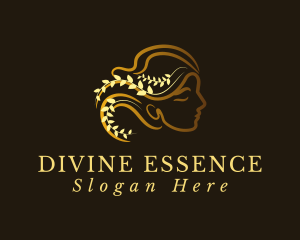 Golden Luxury Goddess logo design