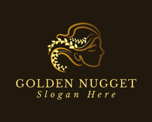 Golden Luxury Goddess logo design