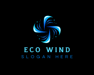  Wind Propeller Fan logo design