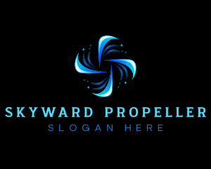  Wind Propeller Fan logo design