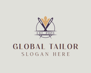 Needle Dressmaking Tailor logo design