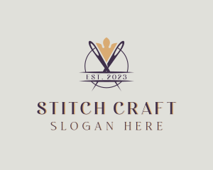 Needle Dressmaking Tailor logo design