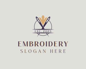 Needle Dressmaking Tailor logo design