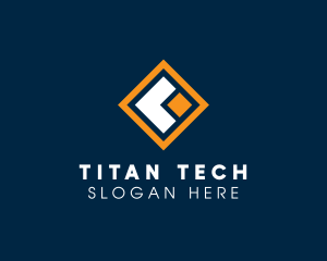 Tech Business Diamond logo design